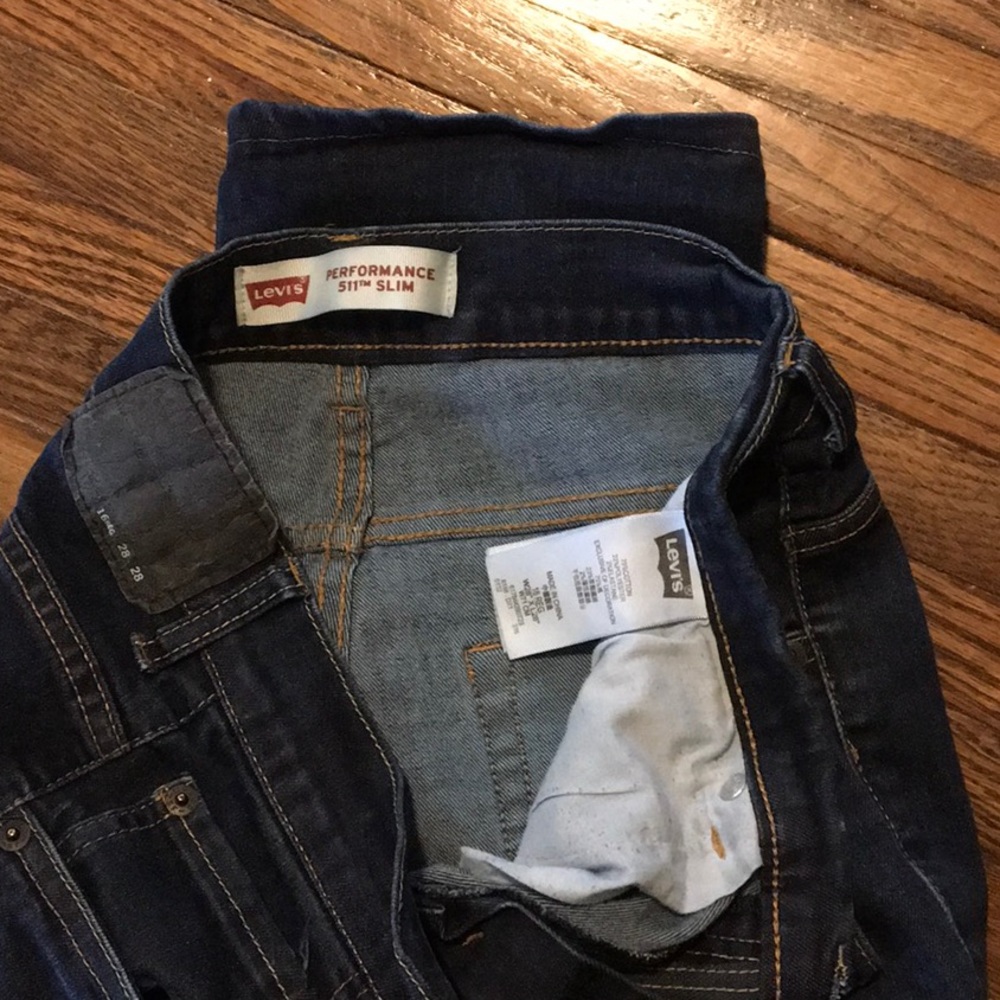 Women's Performance 511 Levi’s Slim 16R W28 x L28 Denim Jeans Black Label Levis - Picture 9 of 9